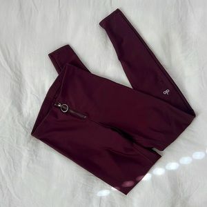 ALO burgundy leggings